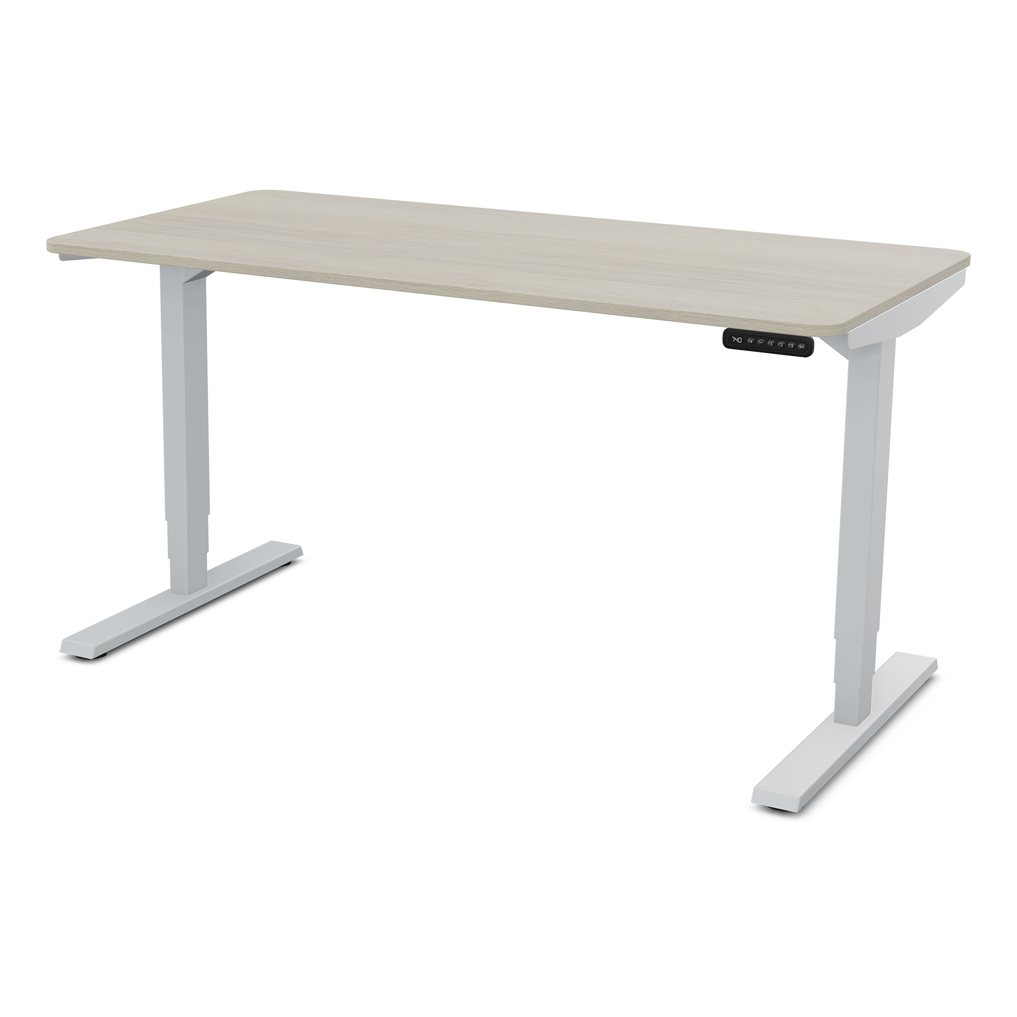 Elektrisch höhenverstellbarer Schreibtisch Y-Line Curved