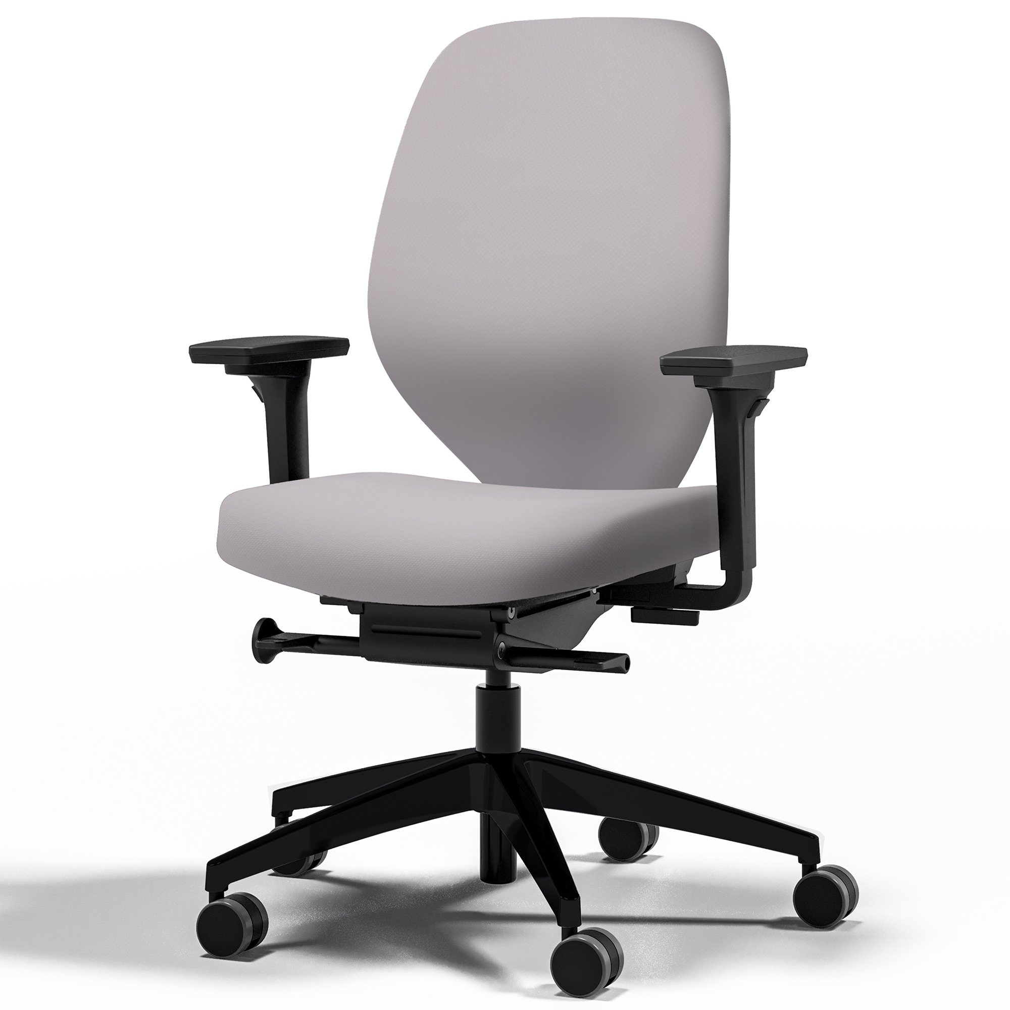 Ergonomischer Bürostuhl Atessa mit Polsterrücken in hellgrau
