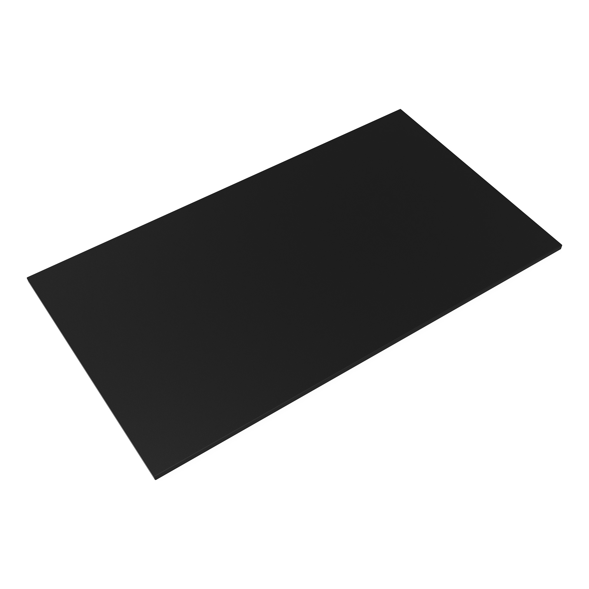 Eine schwarze rechteckige Fläche.