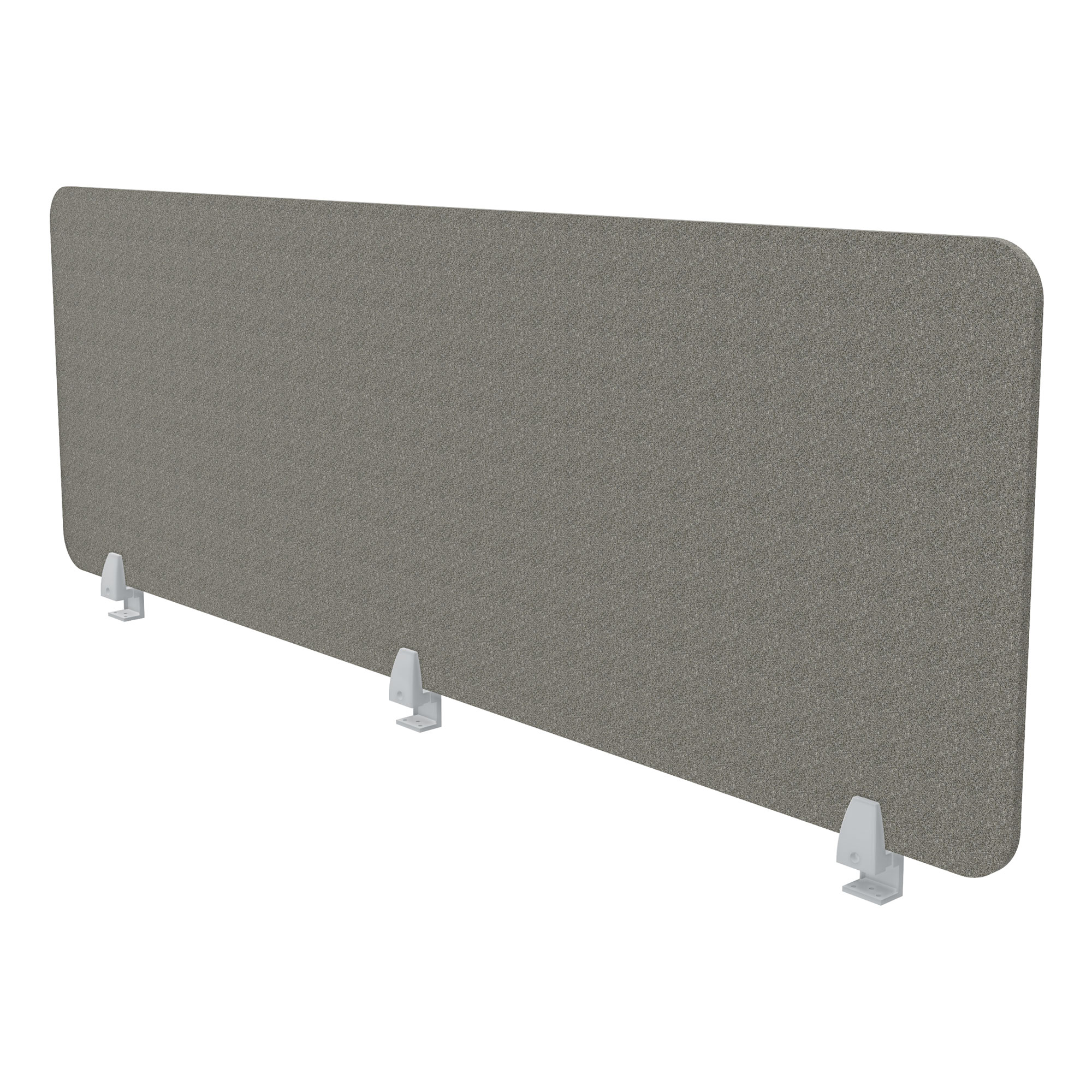 Schreibtischtrennwand VITECO 160cm Sesame Weißaluminium