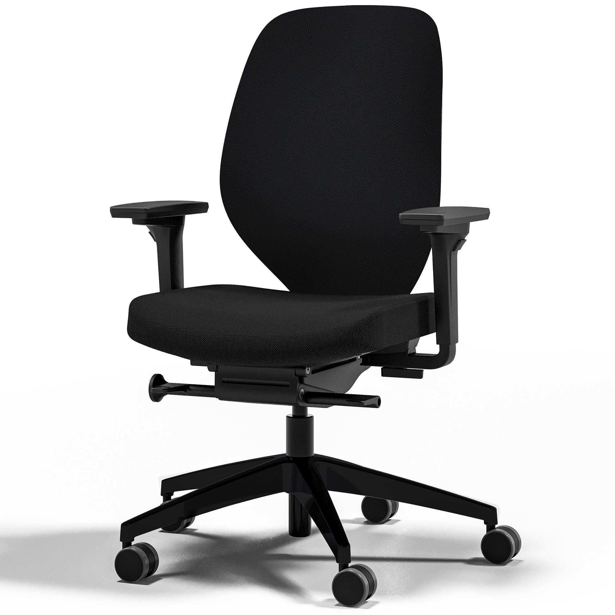 Ergonomischer Bürostuhl Atessa mit Polsterrücken in schwarz