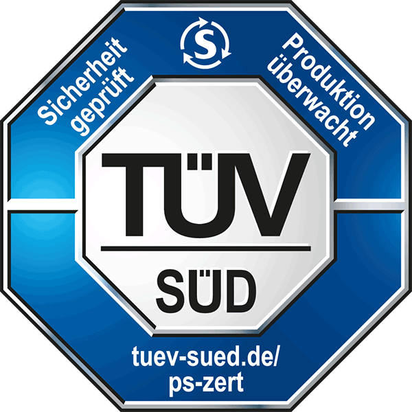 TÜV Süd Sicherheit geprüft & Produktion überwacht