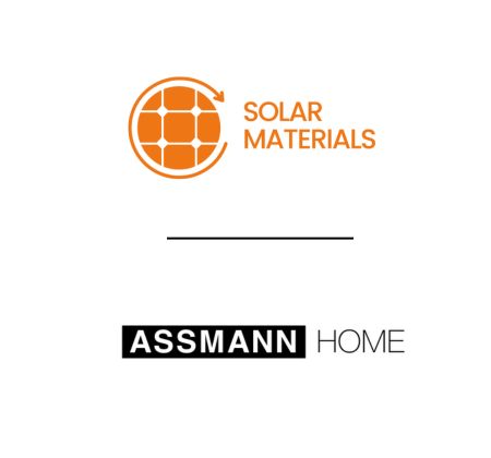 Solar Materials und Assmann Home Logos auf weißem Hintergrund.