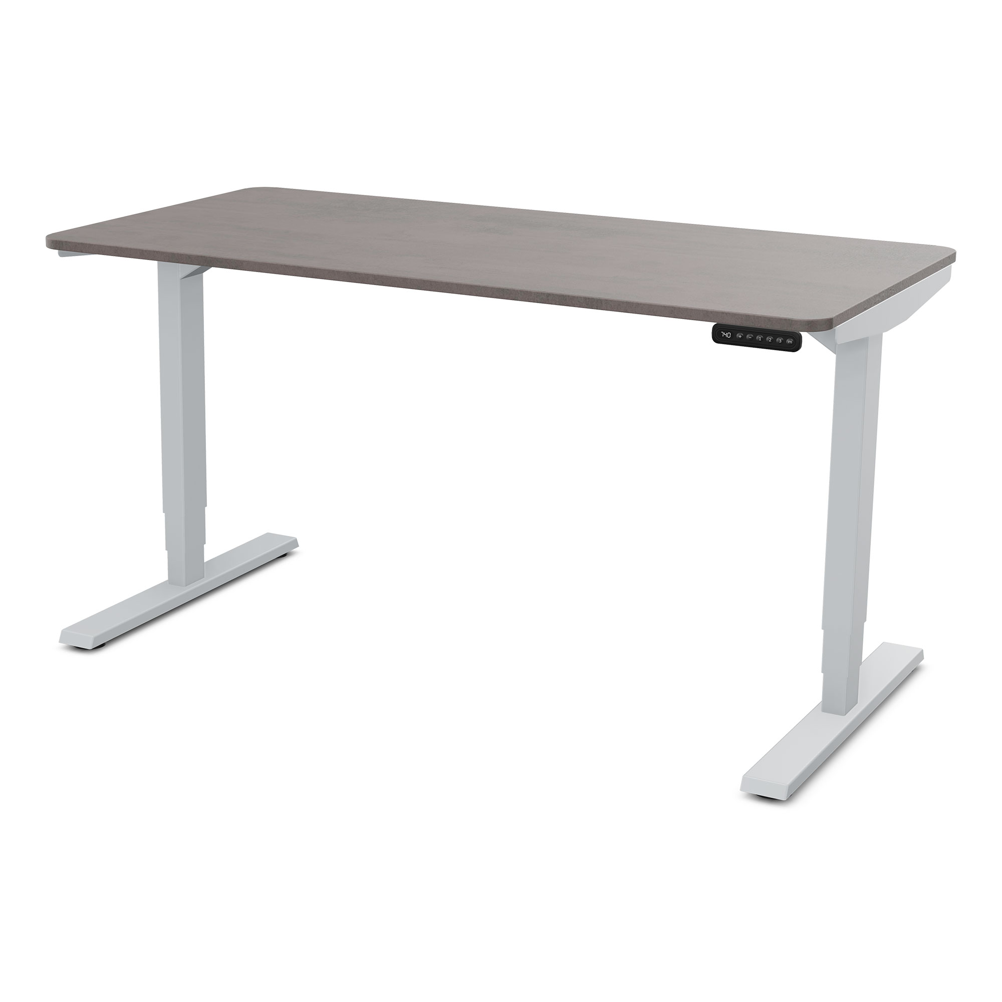 Elektrisch höhenverstellbarer Schreibtisch Y-Line Curved