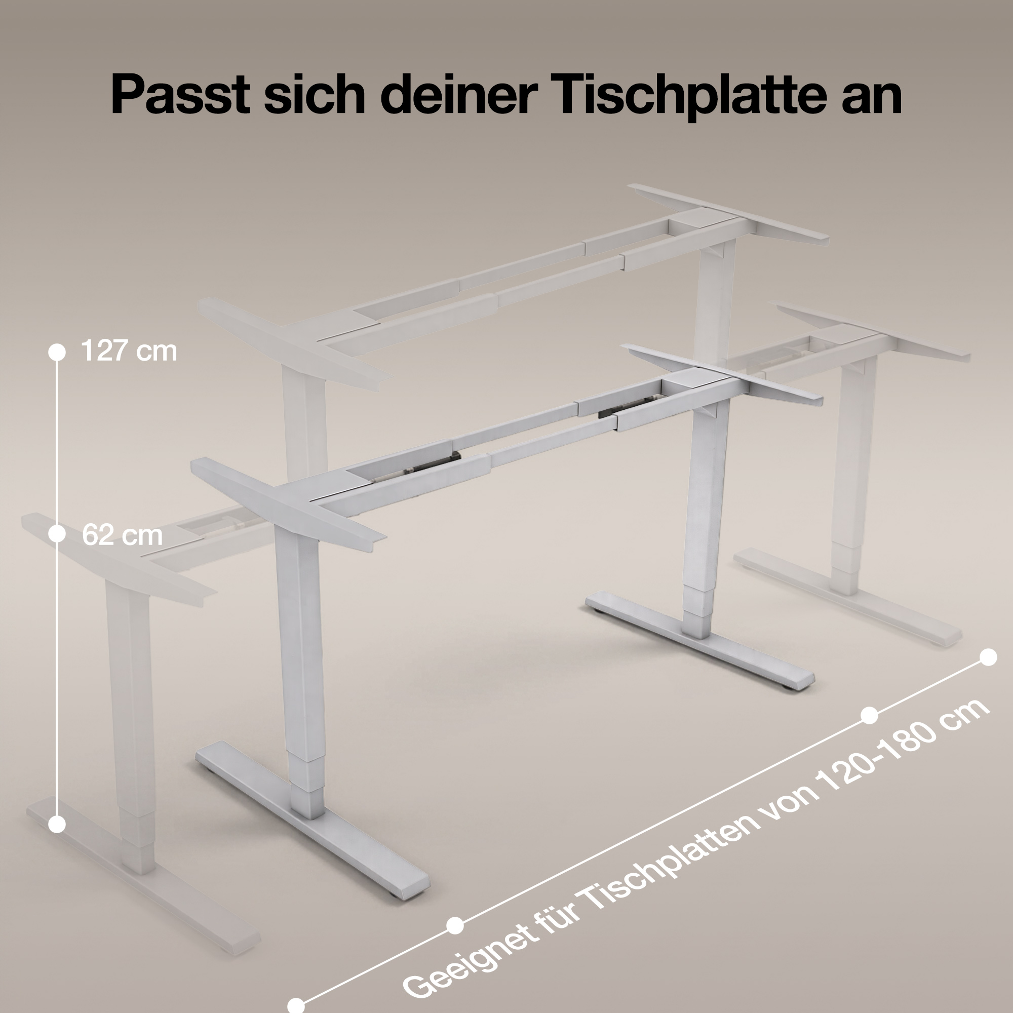 Elektrisch höhenverstellbares Schreibtischgestell