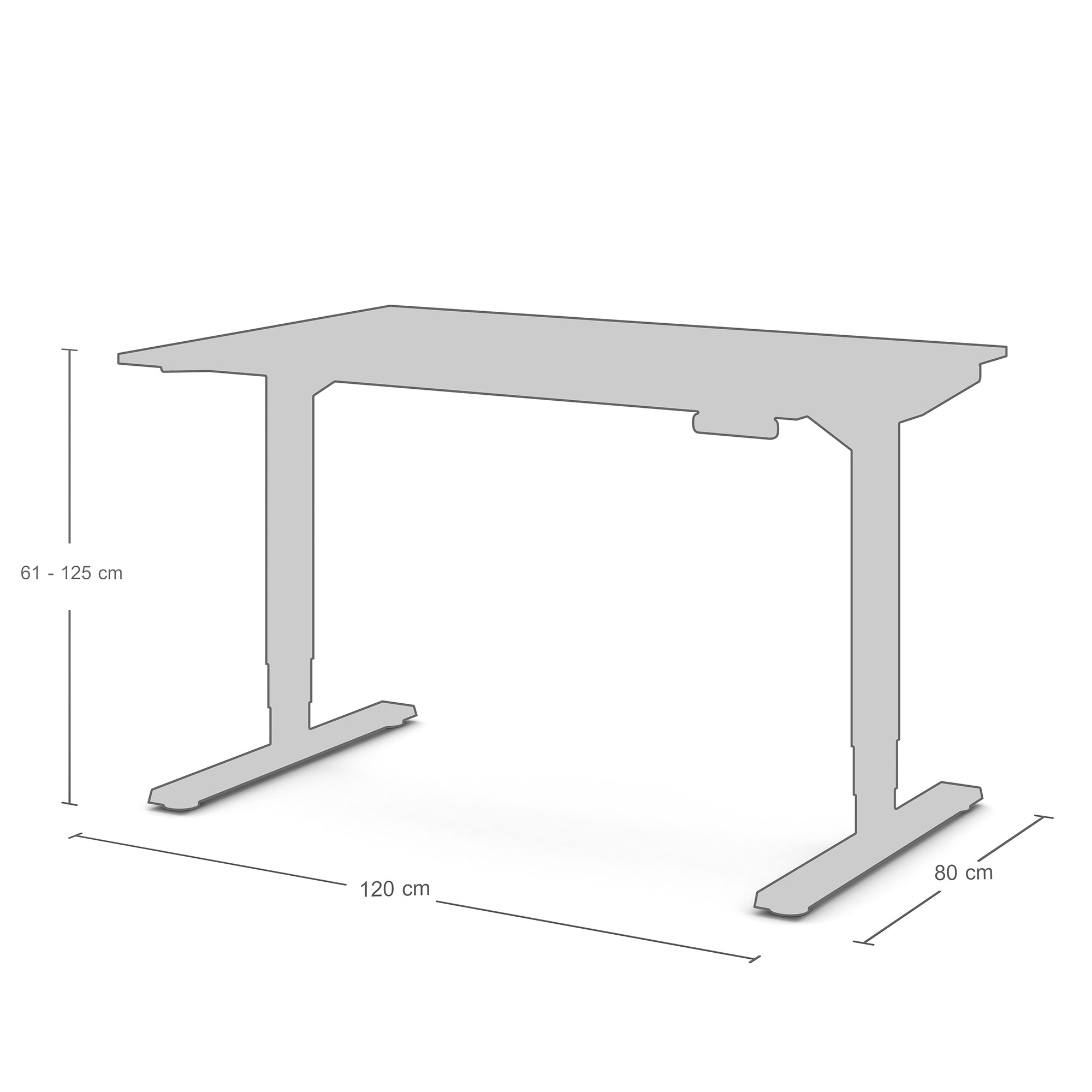 Elektrisch höhenverstellbarer Schreibtisch Y-Line