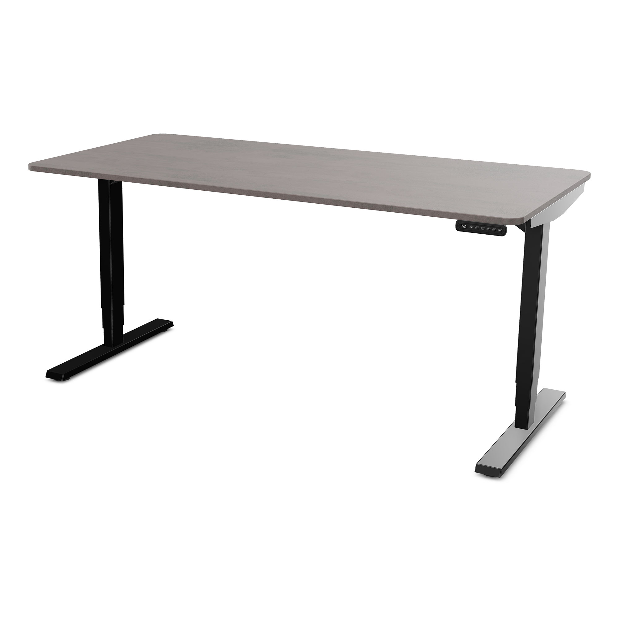 Elektrisch höhenverstellbarer Schreibtisch Y-Line Curved