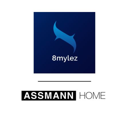 Logo von 8mylez und der Schriftzug ASSMANN HOME.