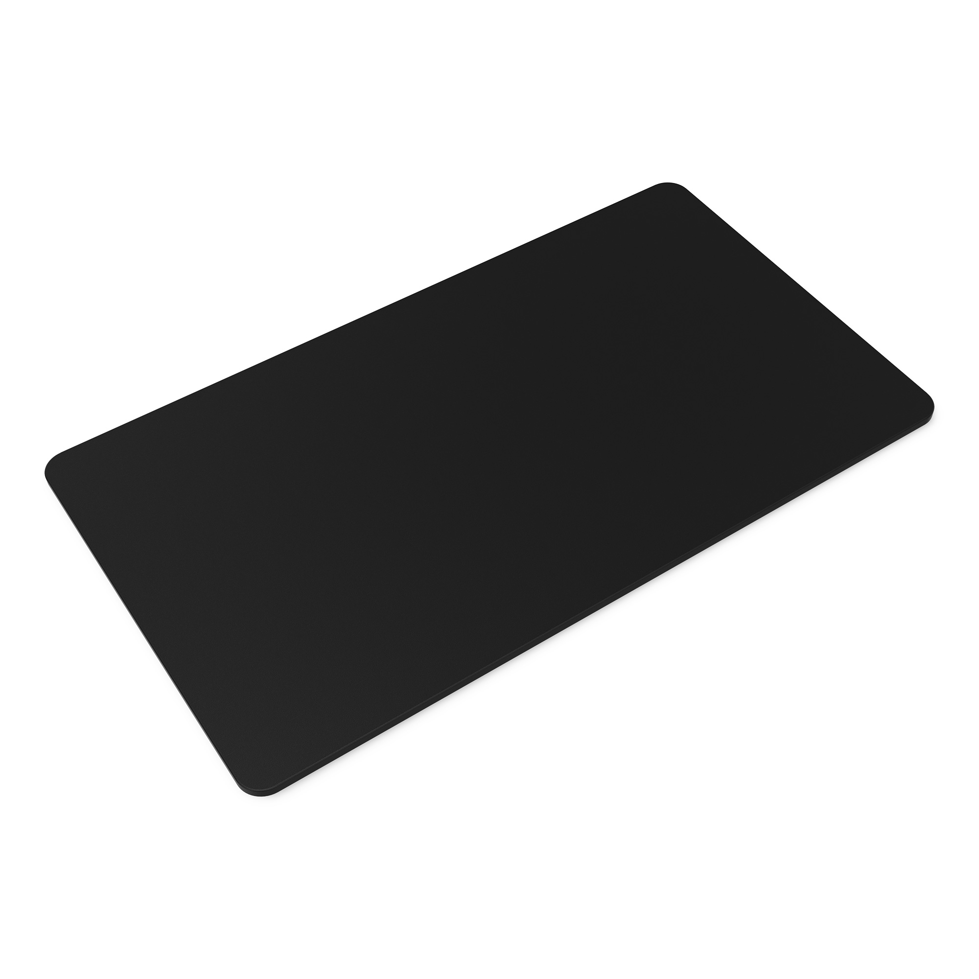 Eine schwarze Tischplatte.