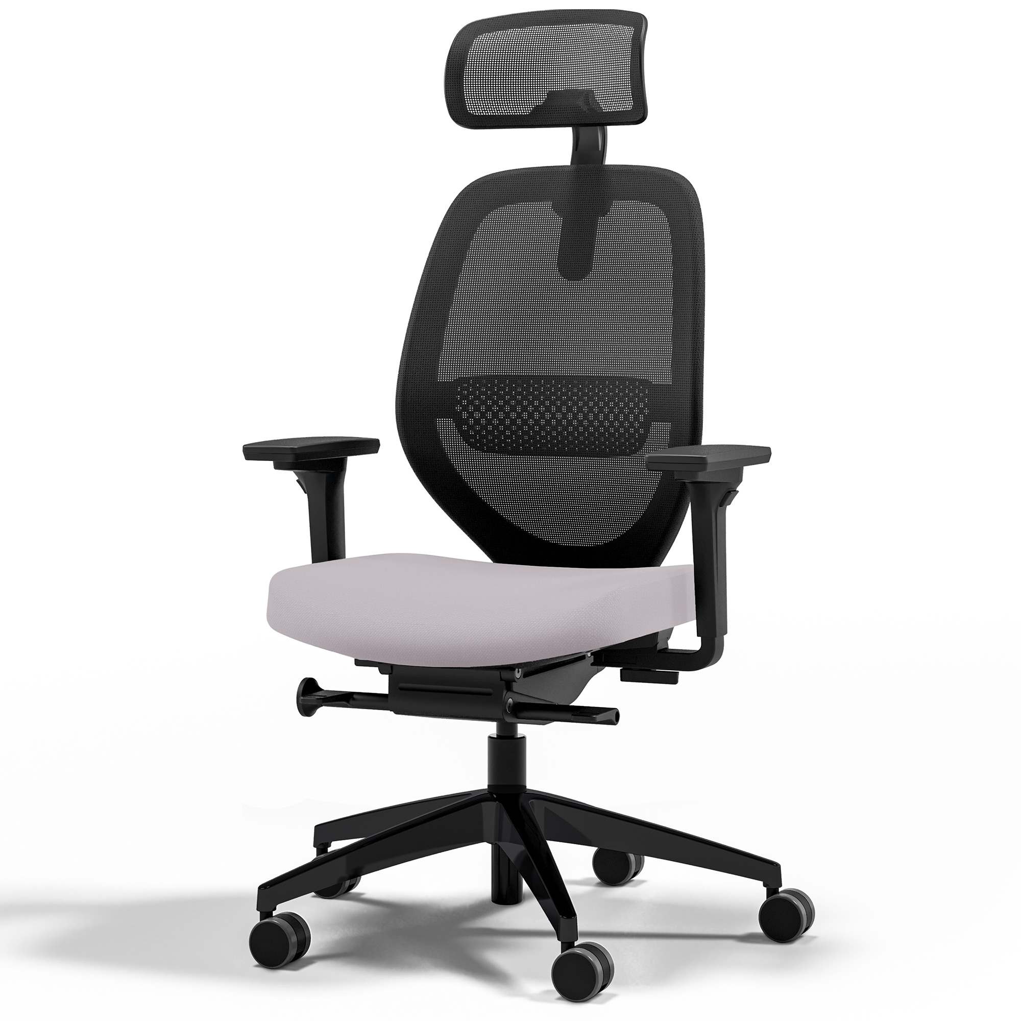 Ergonomischer Bürostuhl Atessa mit Netzrücken und Kopfstütze