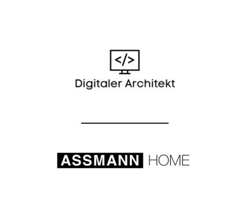Logo mit Text: 'Digitaler Architekt' und 'ASSMANN HOME'.