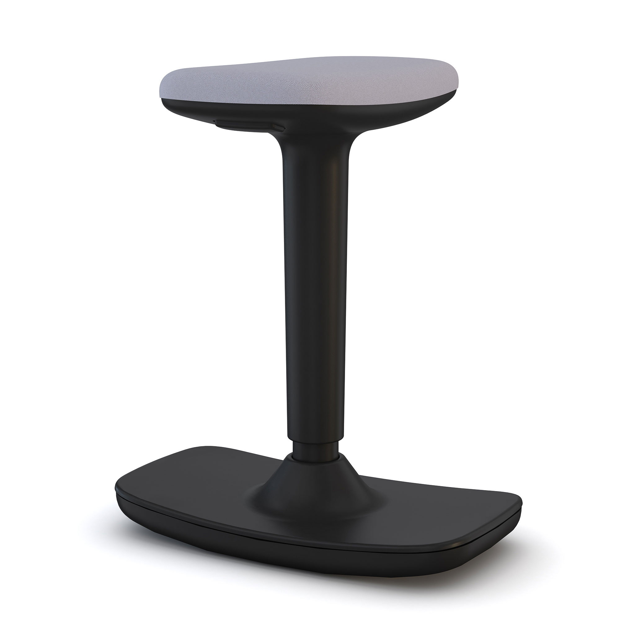 Steh-Sitzhocker Bari Schwarzer Stehhocker mit gepolsterter Sitzfläche und ergonomischem Design.