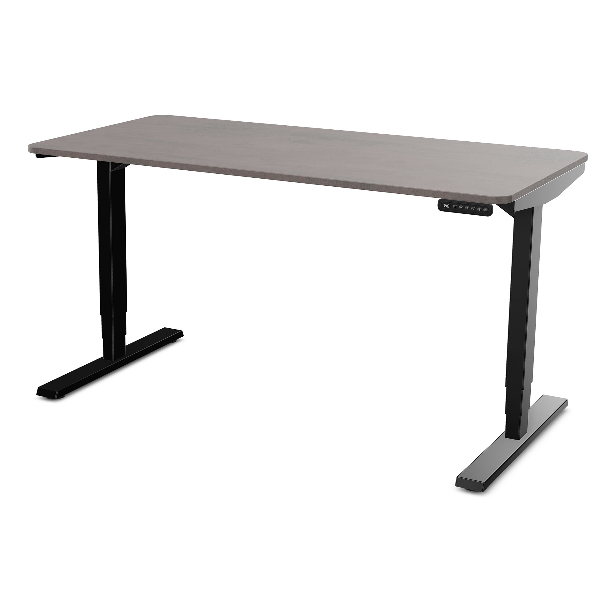 Elektrisch höhenverstellbarer Schreibtisch Y-Line Curved