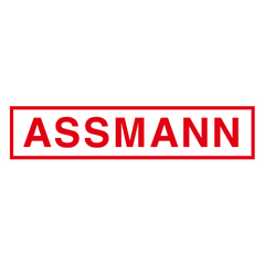 Markenshop ASSMANN Logo mit dem Namen 'ASSMANN' in roter Schrift auf weißem Hintergrund.