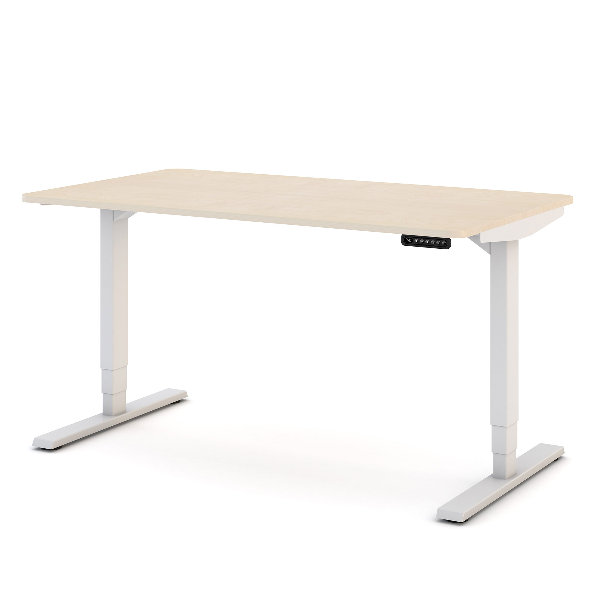 Elektrisch höhenverstellbarer Schreibtisch Y-Line Curved 140x80cm