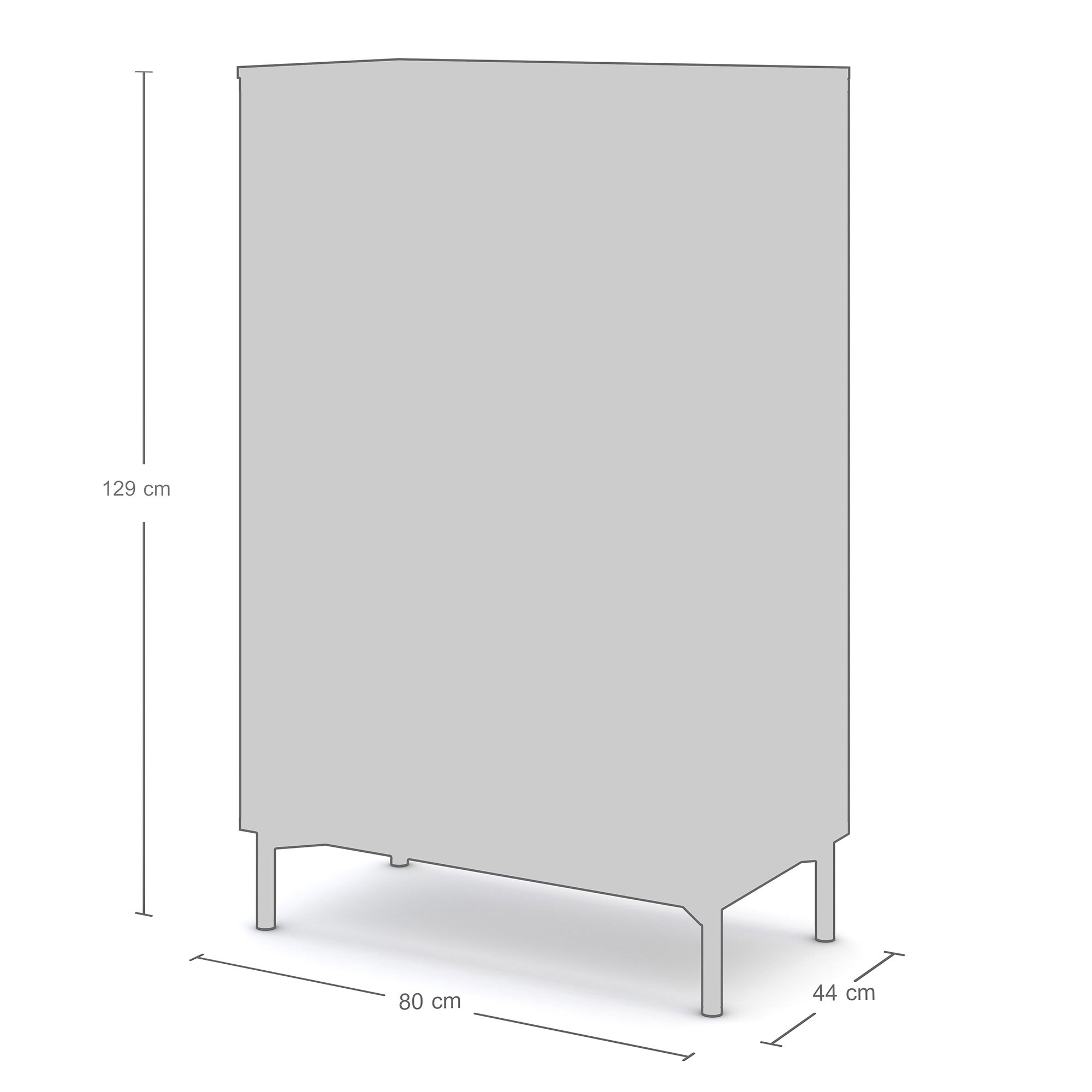 Schiebetürenschrank Allvia 80x44x128cm
