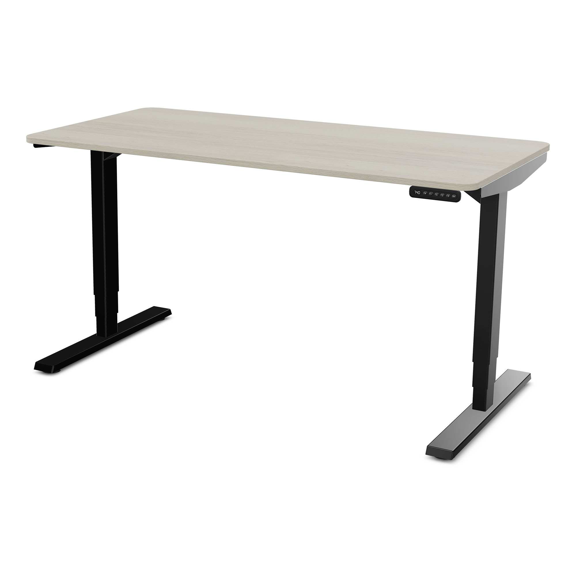 Elektrisch höhenverstellbarer Schreibtisch Y-Line Curved