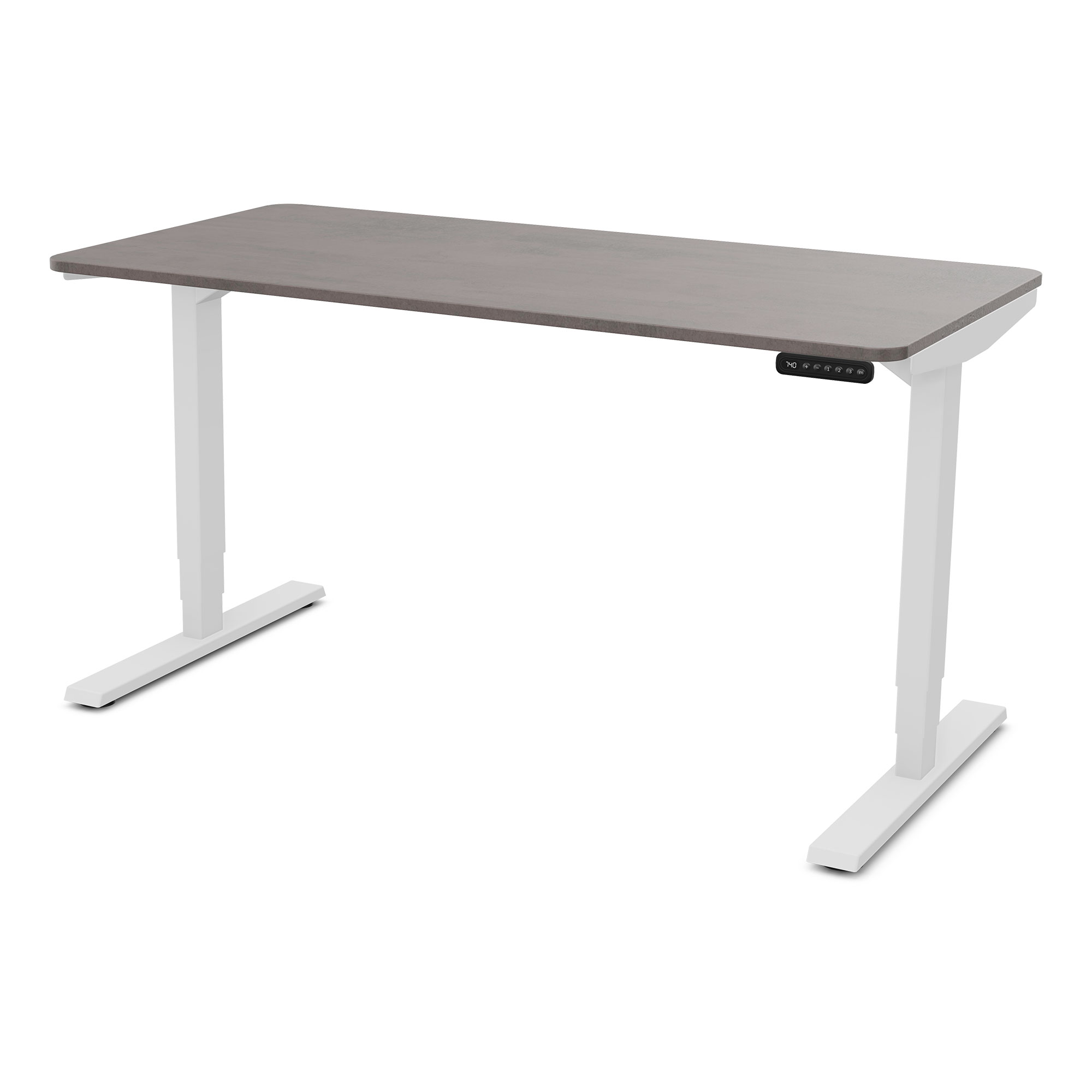 Elektrisch höhenverstellbarer Schreibtisch Y-Line Curved