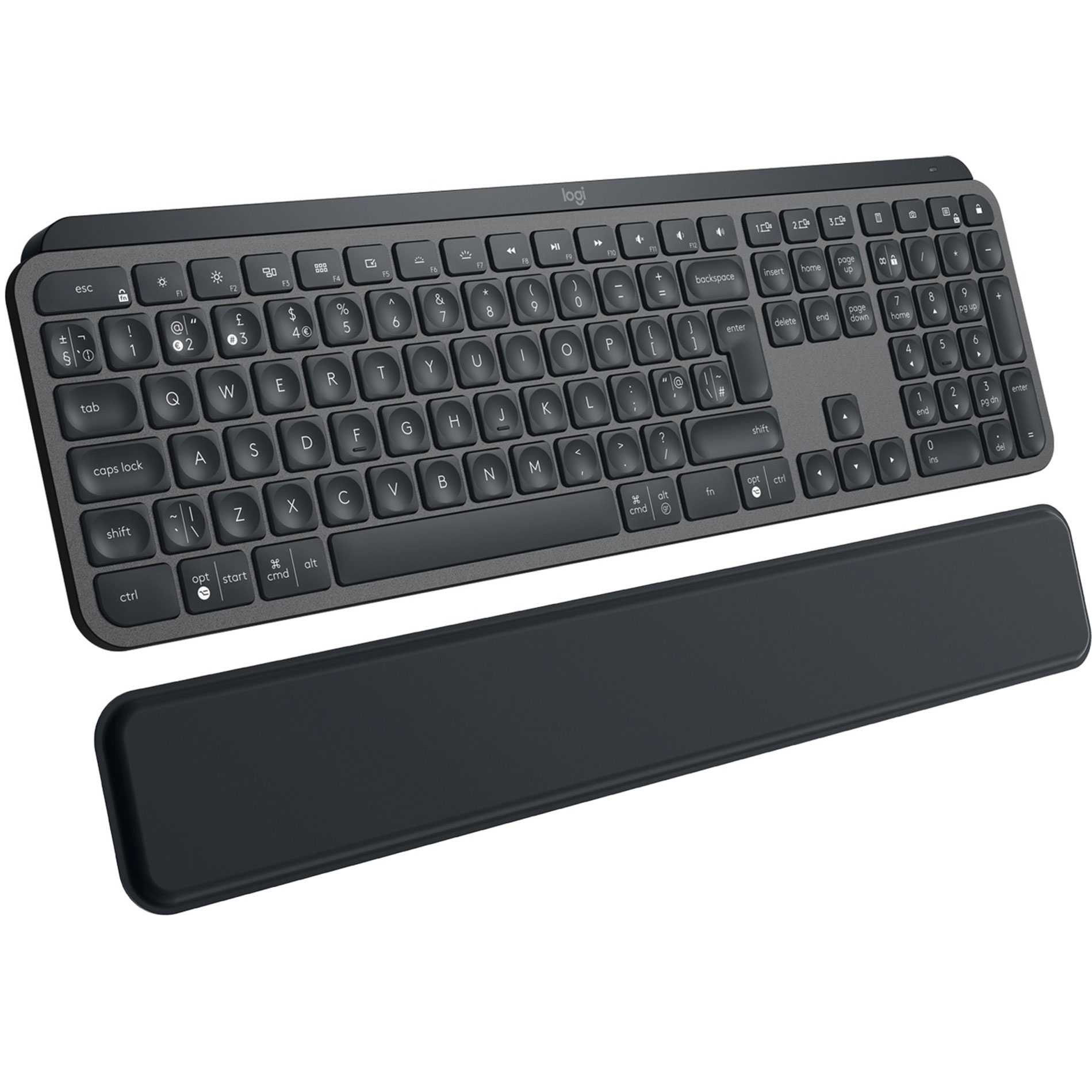 Tastatur Logitech MX Keys Plus mit Handballenauflage