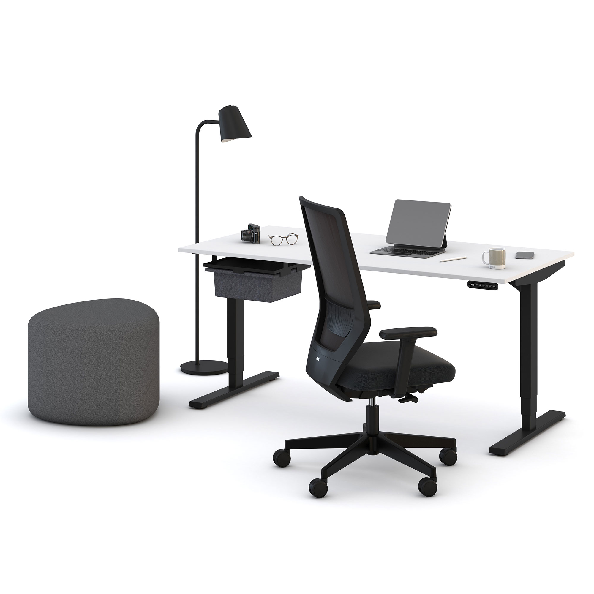 Hocker Messina Anthrazit, Anthrazit
