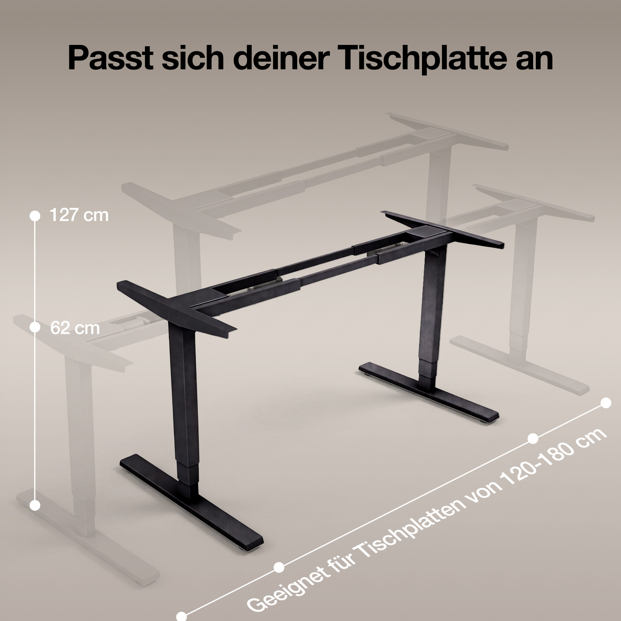 Elektrisch höhenverstellbares Schreibtischgestell
