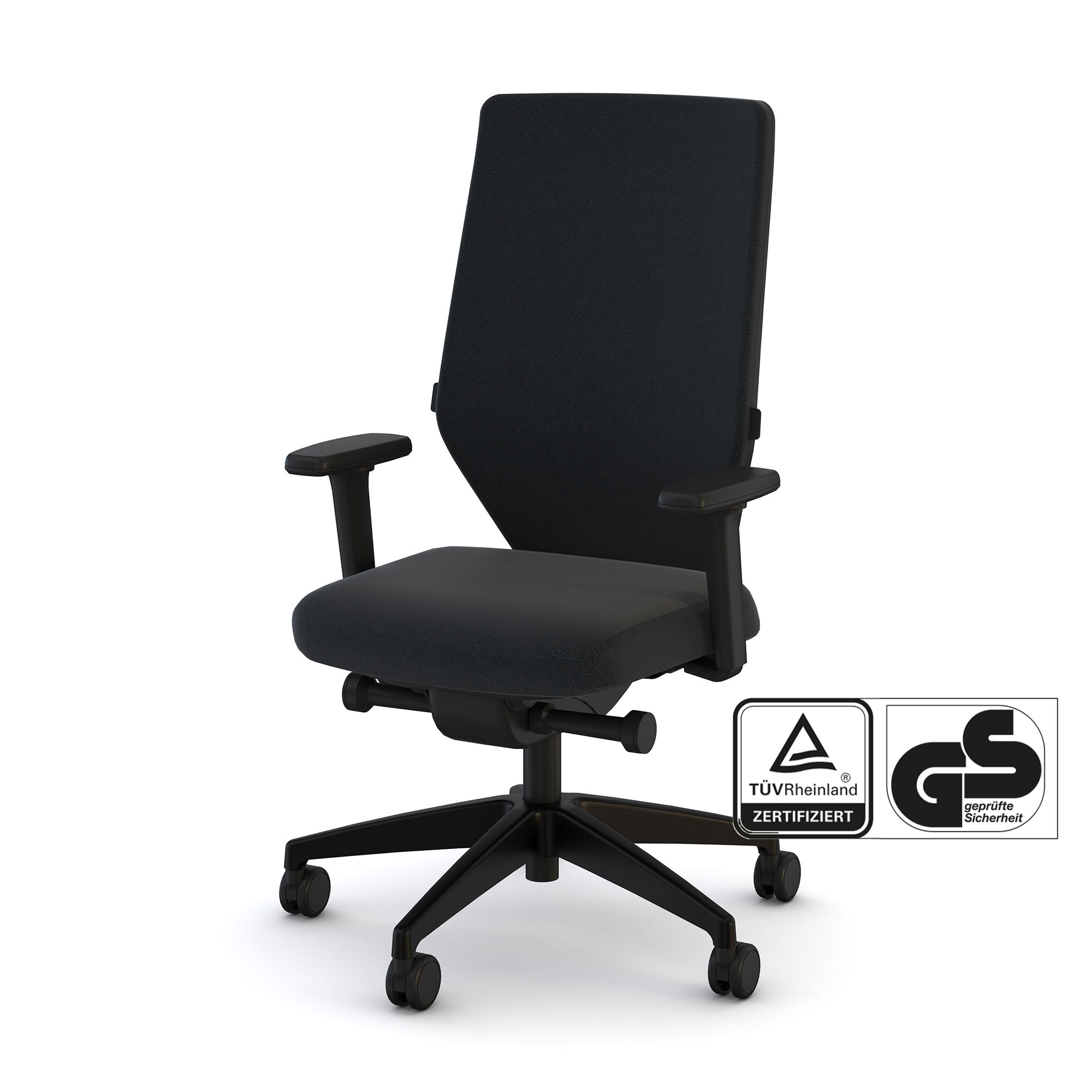 Vankel Drehstuhl Ergonomischer Bürostuhl mit Air-Lordosenstütze, Breiter Drehstuhl mit Rollen, weich gepolstert bis 150 kg Vankel Drehstuhl Ergonomischer Bürostuhl mit Air-Lordosenstütze, Breiter Drehstuhl mit Rollen, weich gepolstert bis 150 kg
