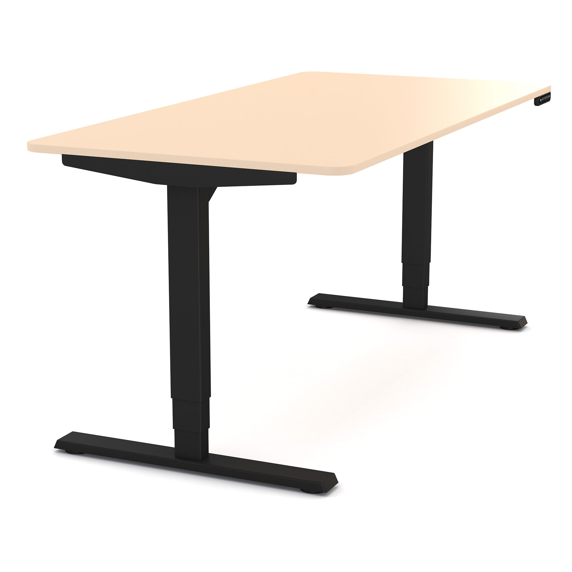 Elektrisch höhenverstellbarer Schreibtisch Y-Line Curved 140x80cm