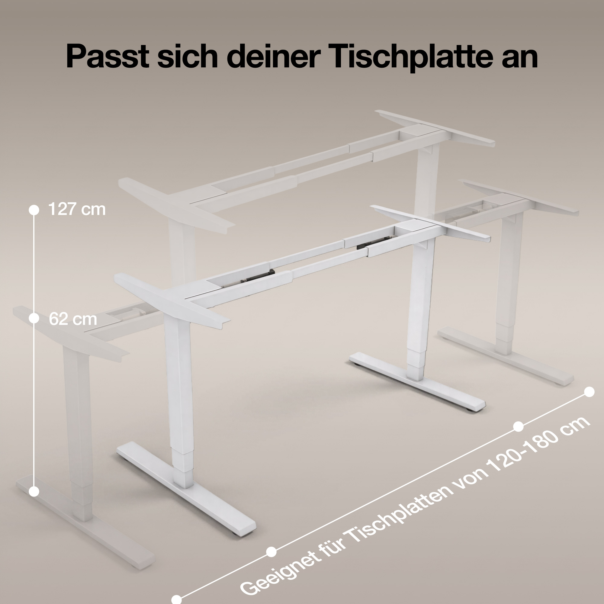 Elektrisch höhenverstellbares Schreibtischgestell
