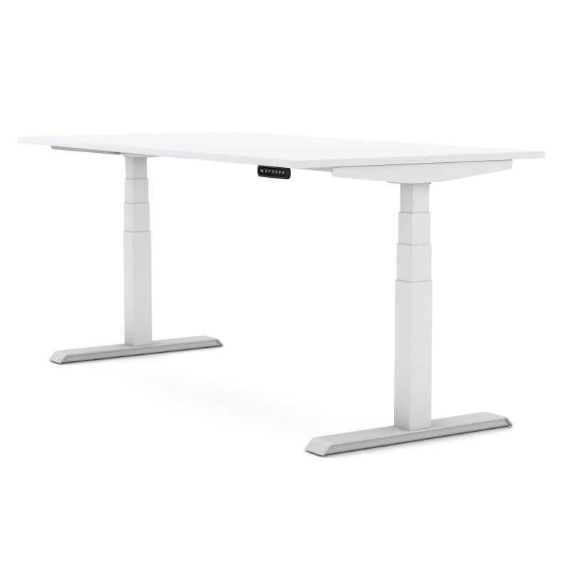 ASSMANN Höhenverstellbarer Schreibtisch Y-Line 140x80cm - Eiche Tabak Schwarz Mit Memoryfunktion