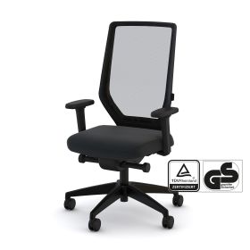 Ergonomischer Bürostuhl mit Netzrückenlehne und gepolsterter Sitzfläche, TÜV Rheinland- und GS-Zertifikaten
