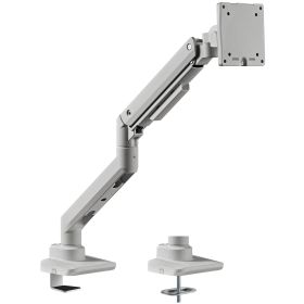 Monitorarm in weißaluminium mit Gasfeder für 17–49 Zoll Monitore bis 20kg