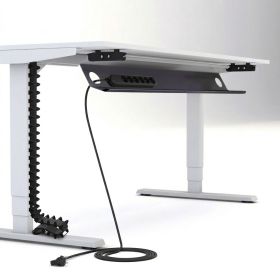 Horizontaler Kabelkanal Flex-small + Vertikale Kabelführung + 6-fach Steckdose