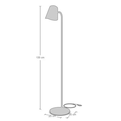 Northern Stehlampe 'Me' In Schwarz – 130 Cm Hoch, Moderner Leselicht Mit Flexiblen Silikonarm Und Fußschalter
